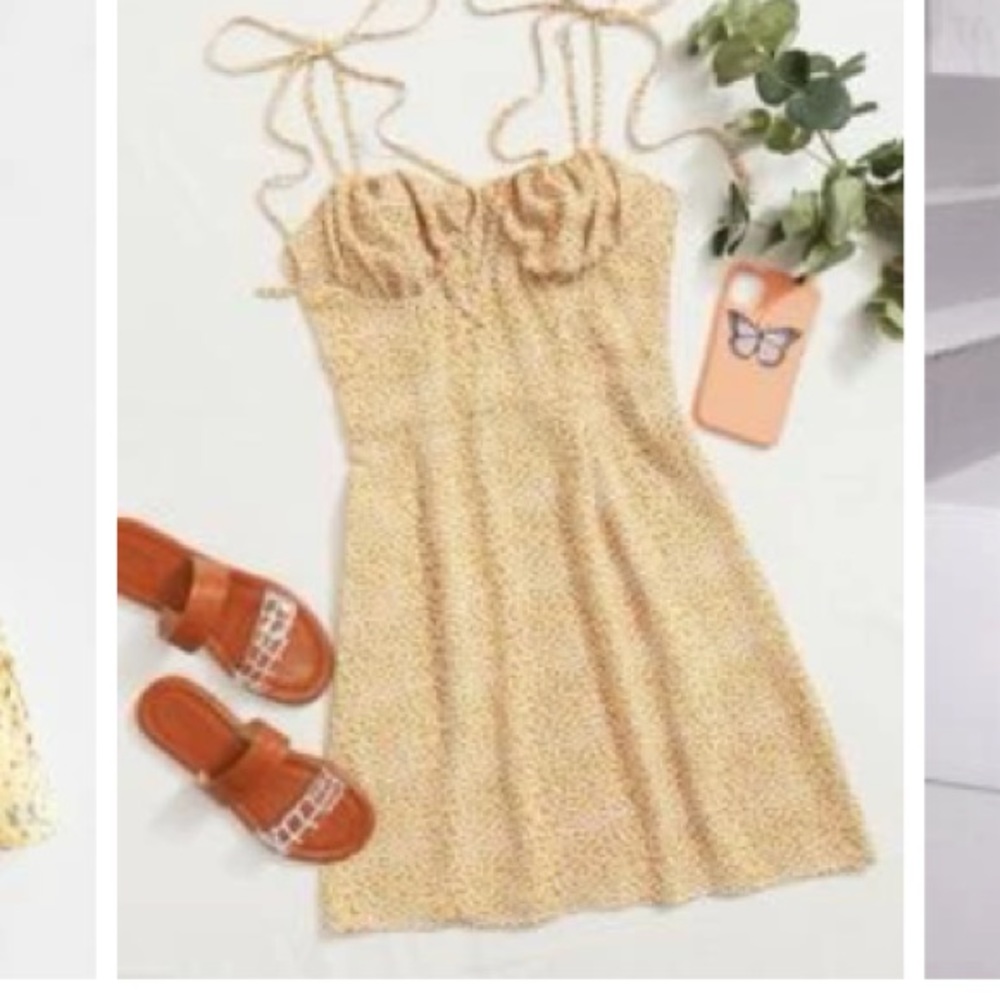 Ruched Bust Floral Dress